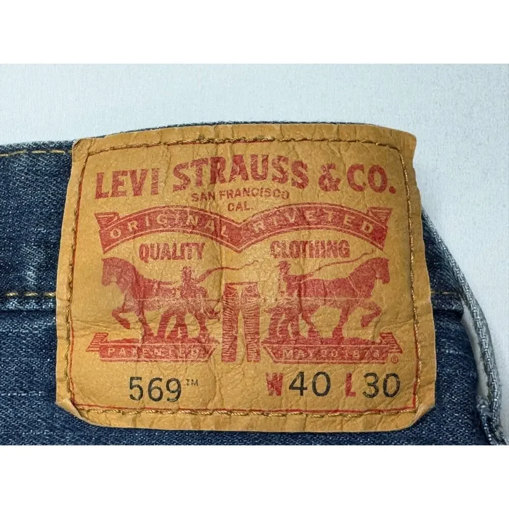 Levi's 569 Men's Loose Straight Fit Blue Denim Jeans - Size 41x29*